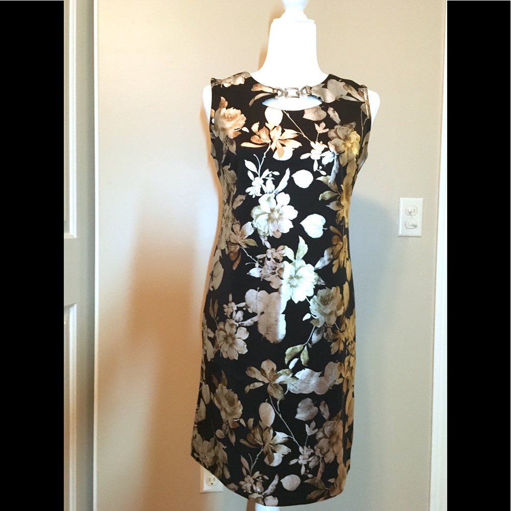 JM Collection Foil Print Sheath Party Dress